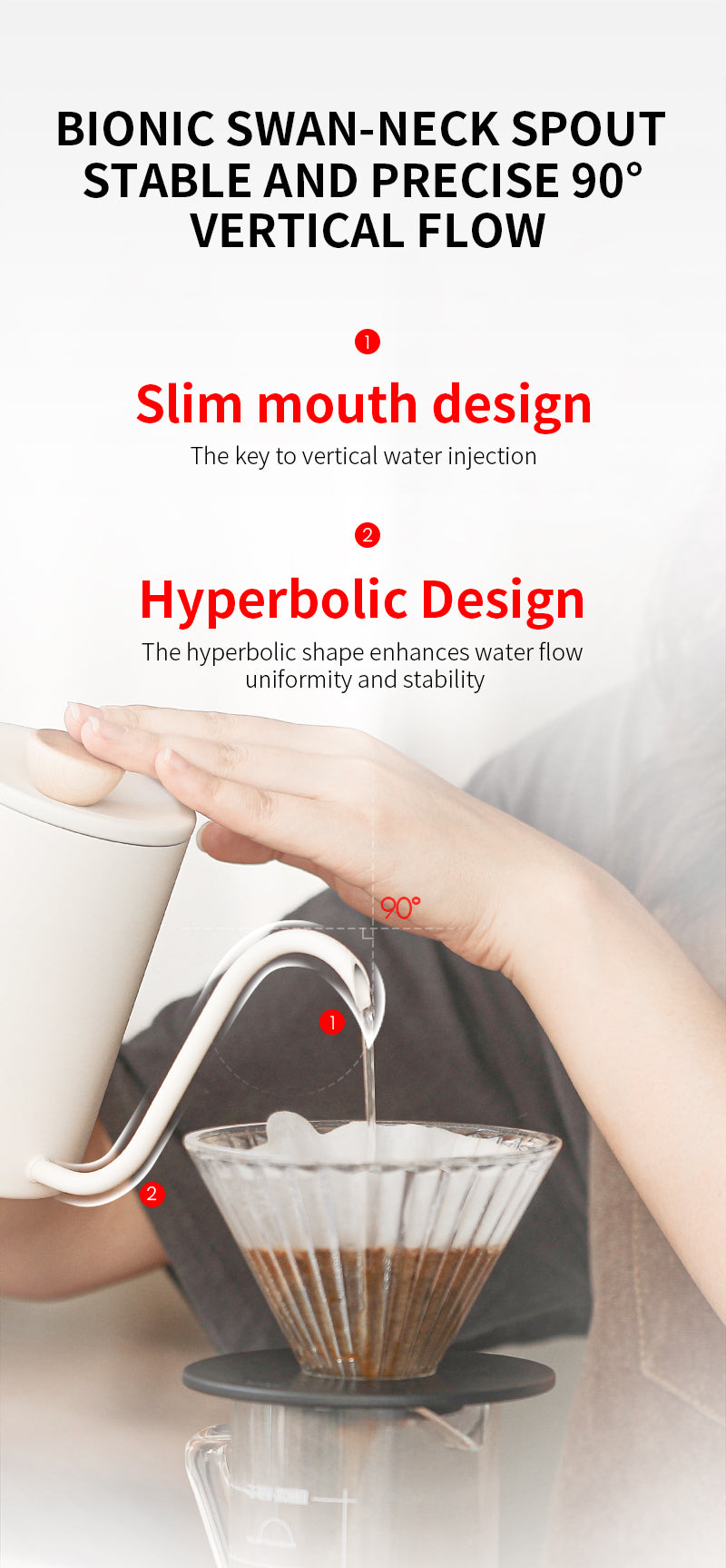 Ca Rót Cổ Ngỗng Planet 600ml MHW-3BOMBER – Pour Over Chuẩn Barista 24 Ấm rót cổ ngỗng Planet – kiểm soát dòng rót drip-free