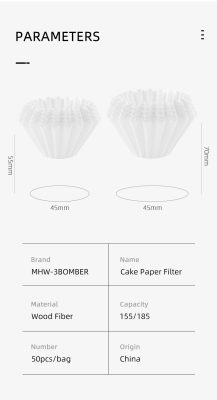 Giấy Lọc Cà Phê V60 Dạng Cupcake