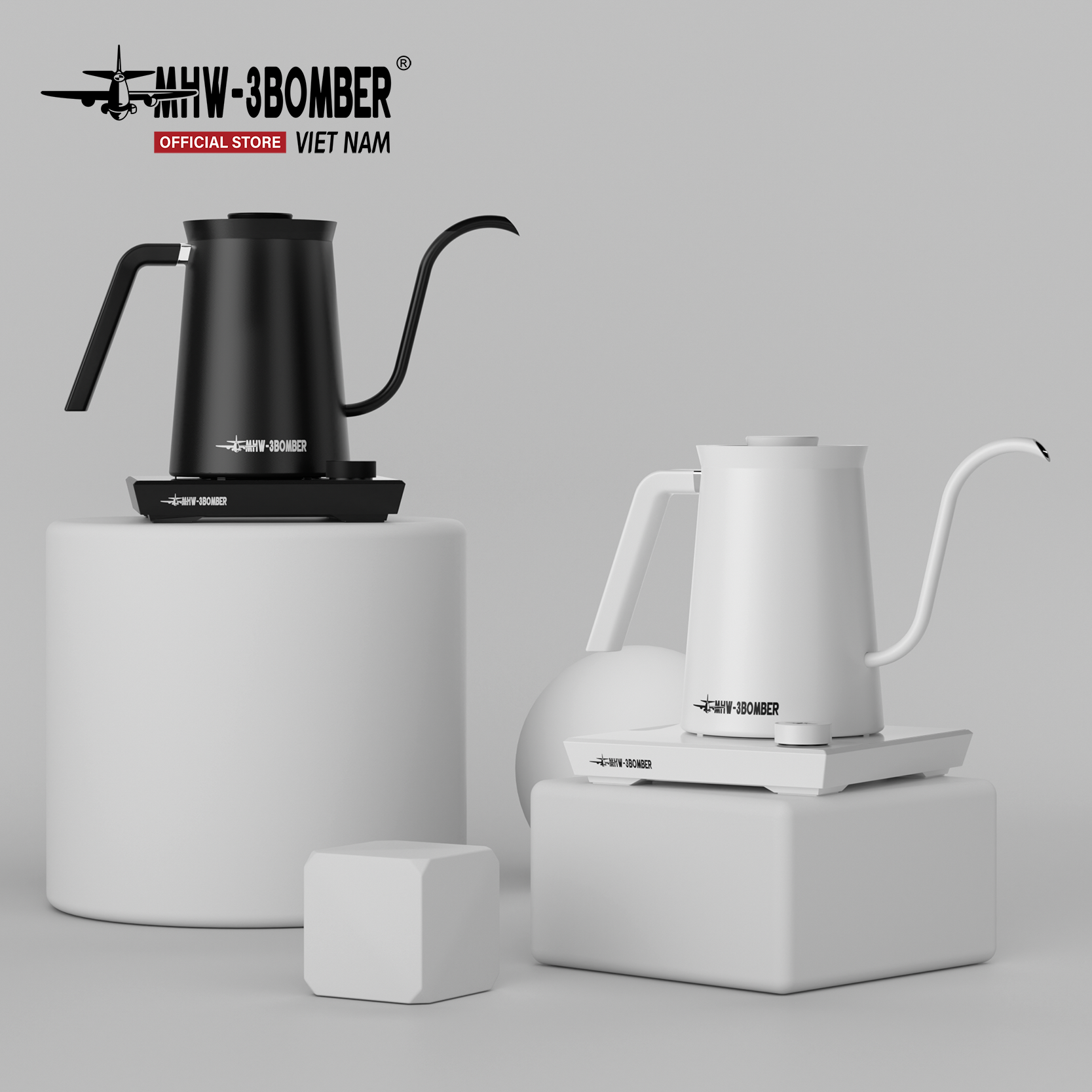 Ấm Điện Cổ Ngỗng Assassin Đen 600ml MHW-3BOMBER