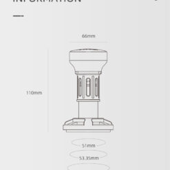 Alternative view of Dụng Cụ Nén Cà Phê Đế Phẳng MHW-3BOMBER YU  – 51/53/58mm, 4 Lò Xo, Kiểm Soát Lực Nén Ổn Định