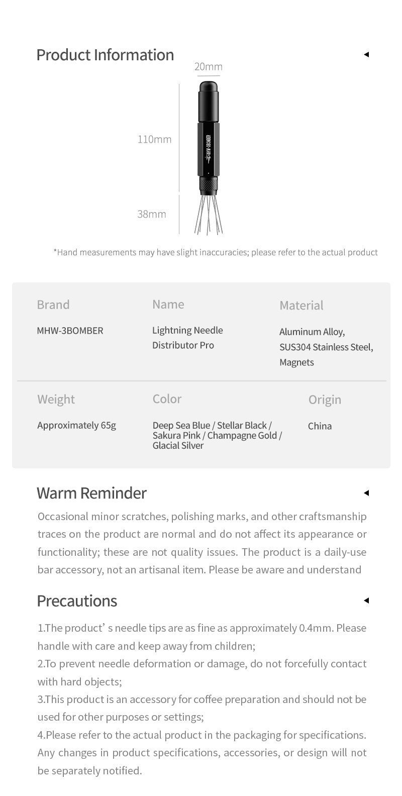 Dụng Cụ WDT Đánh Tơi Kim Lightning Pro MHW-3BOMBER – 8 Kim Sắc Bén, Đế Từ Tính, Thiết Kế Xếp Gọn 58 Dụng Cụ WDT Đánh Tơi Kim Lightning Pro MHW-3BOMBER