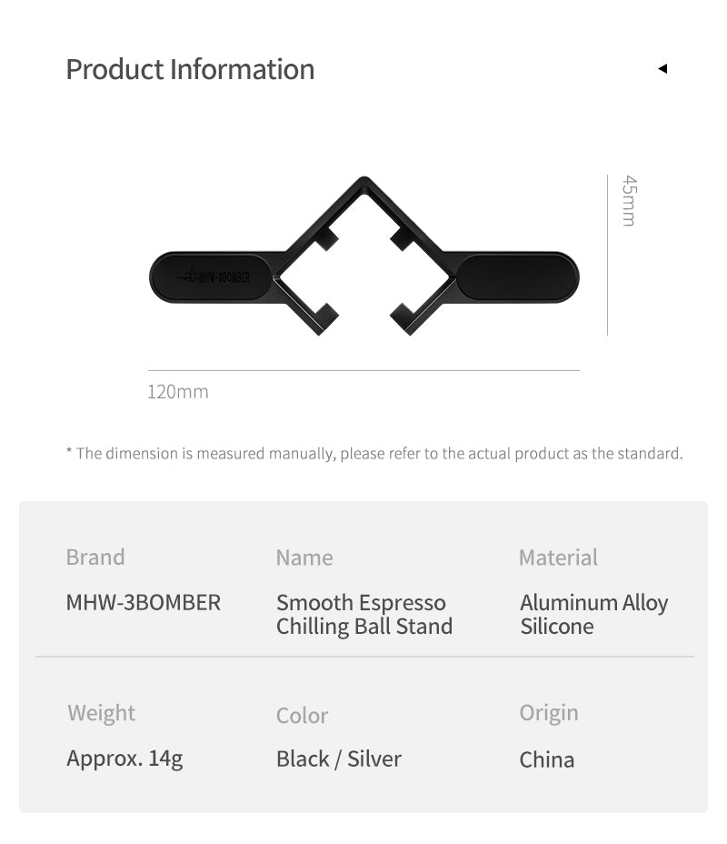 MHW-3BOMBER Chilling Ball – làm mát espresso không loãng