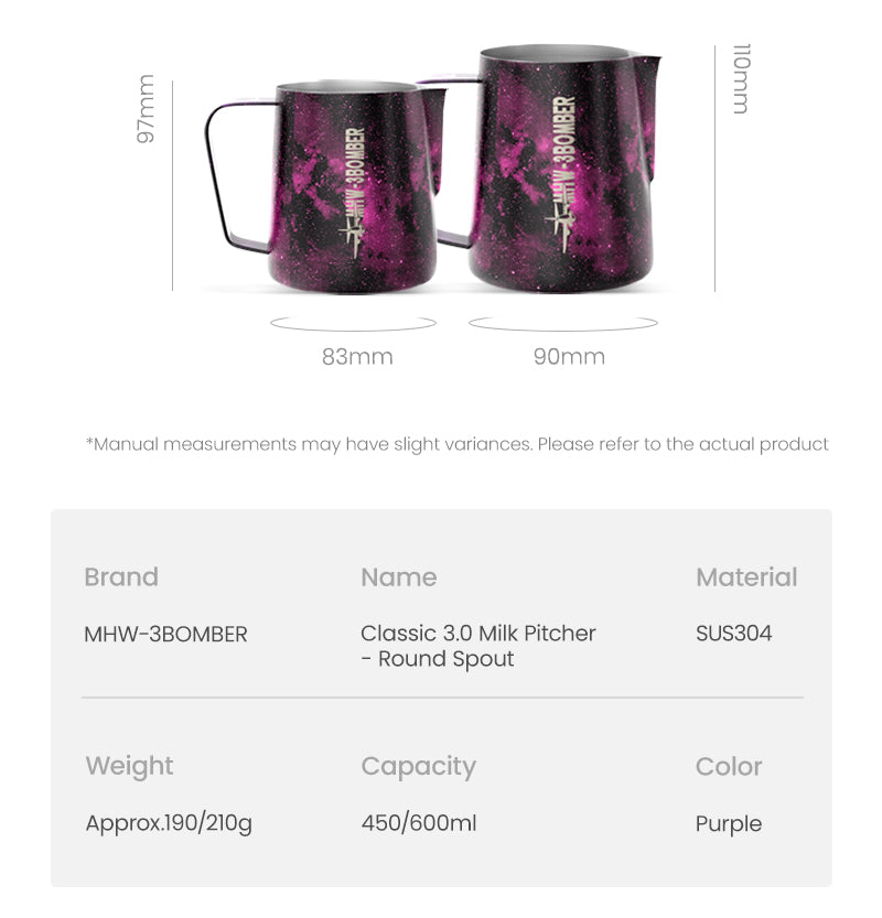 Milk Pitcher 3.0 – thân inox SUS304 liền mạch, 600ml