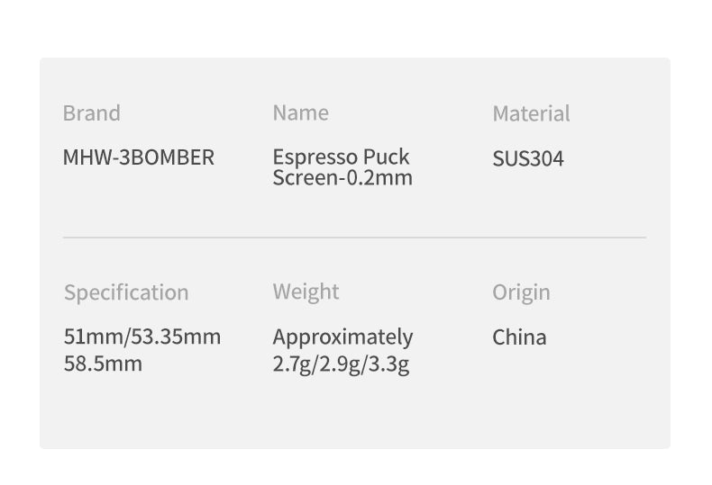 Lưới Lọc Espresso Puck Screen