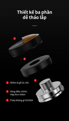 Dàn Đều Cà Phê OCD 58mm MHW-3BOMBER – Mặt Gỗ, 4 Cánh 20