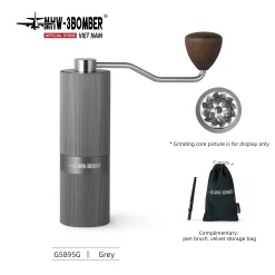 Cối Xay Cà Phê Thủ Công Racing M1 MHW-3BOMBER –Màu Xám - Burr 38mm, 24 Cấp
