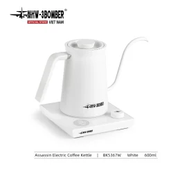 Ấm Điện Cổ Ngỗng MHW-3BOMBER 600ml – Precision Gooseneck Electric Kettle - Trắng