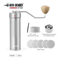 Cối Xay Cà Phê Thủ Công Blade R3 Xám - 5 Lưới Lọc 300-850µm, Điều Chỉnh 180 Bậc, SUS420