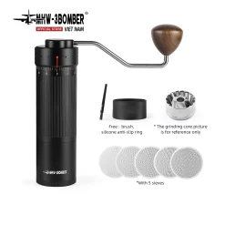 Cối Xay Cà Phê Thủ Công Blade R3 Đen - 5 Lưới Lọc 300-850µm, Điều Chỉnh 180 Bậc, SUS420