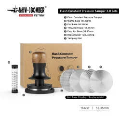 Dụng Cụ Nén Tamper Flash 2.0 MHW-3BOMBER - Combo nhiều Đế – Áp Lực 30lbs, Phù Hợp Nhiều Portafilter