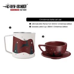 Set Ca Đánh Sữa Latte Art Giáng Sinh MHW-3BOMBER – Phiên Bản Noel, Phụ Kiện Barista