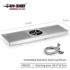 Khay rửa ly MHW-3BOMBER | Inox, Áp Lực Cao [chinh_hang]